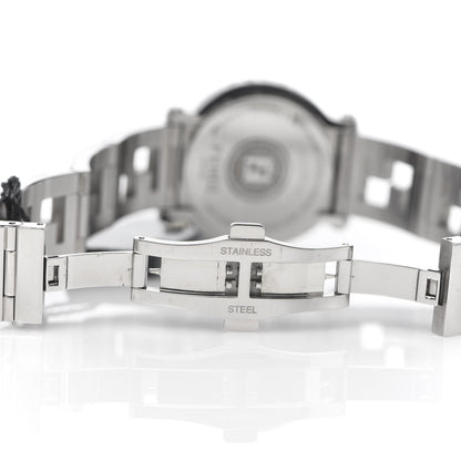 Fendi Stainless Steel 38mm Round Quadro Quartz Watch Black 6 of 7