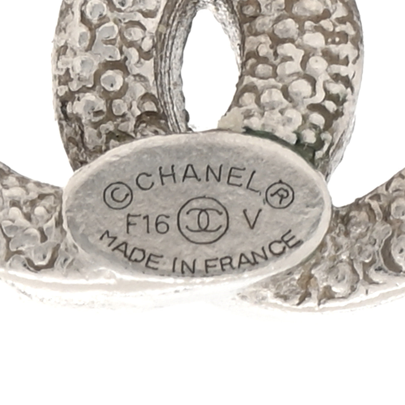 Chanel Crystal CC Earrings Silver 4 of 4