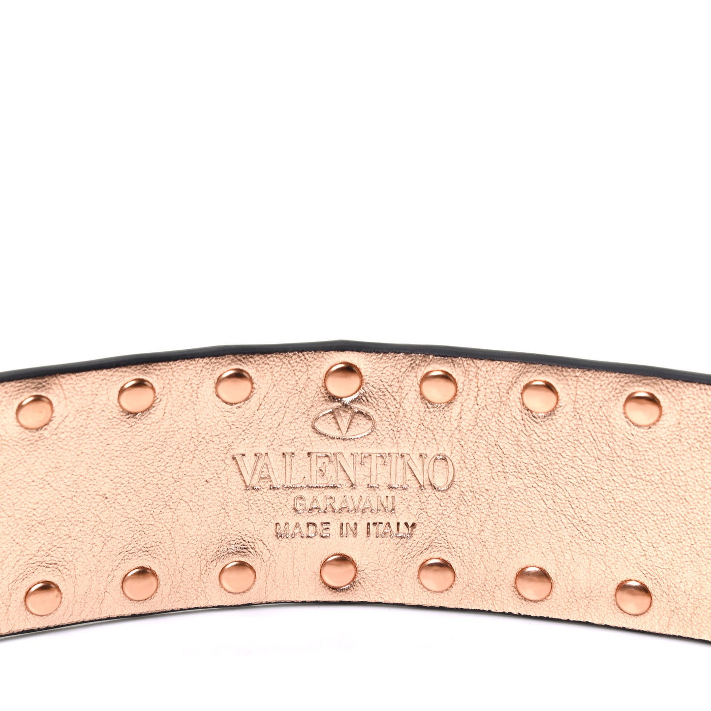 Metallic Lambskin Rockstud Spike Shoulder Strap Rame