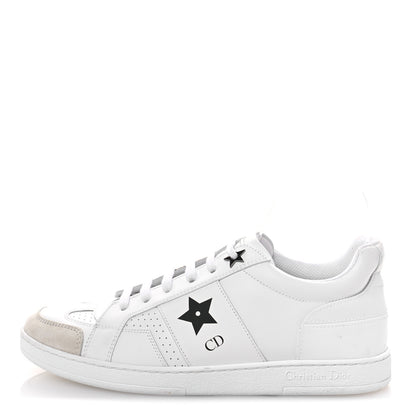 Christian Dior Calfskin Suede Dior Star Low Top Sneakers 37 White 1 of 9