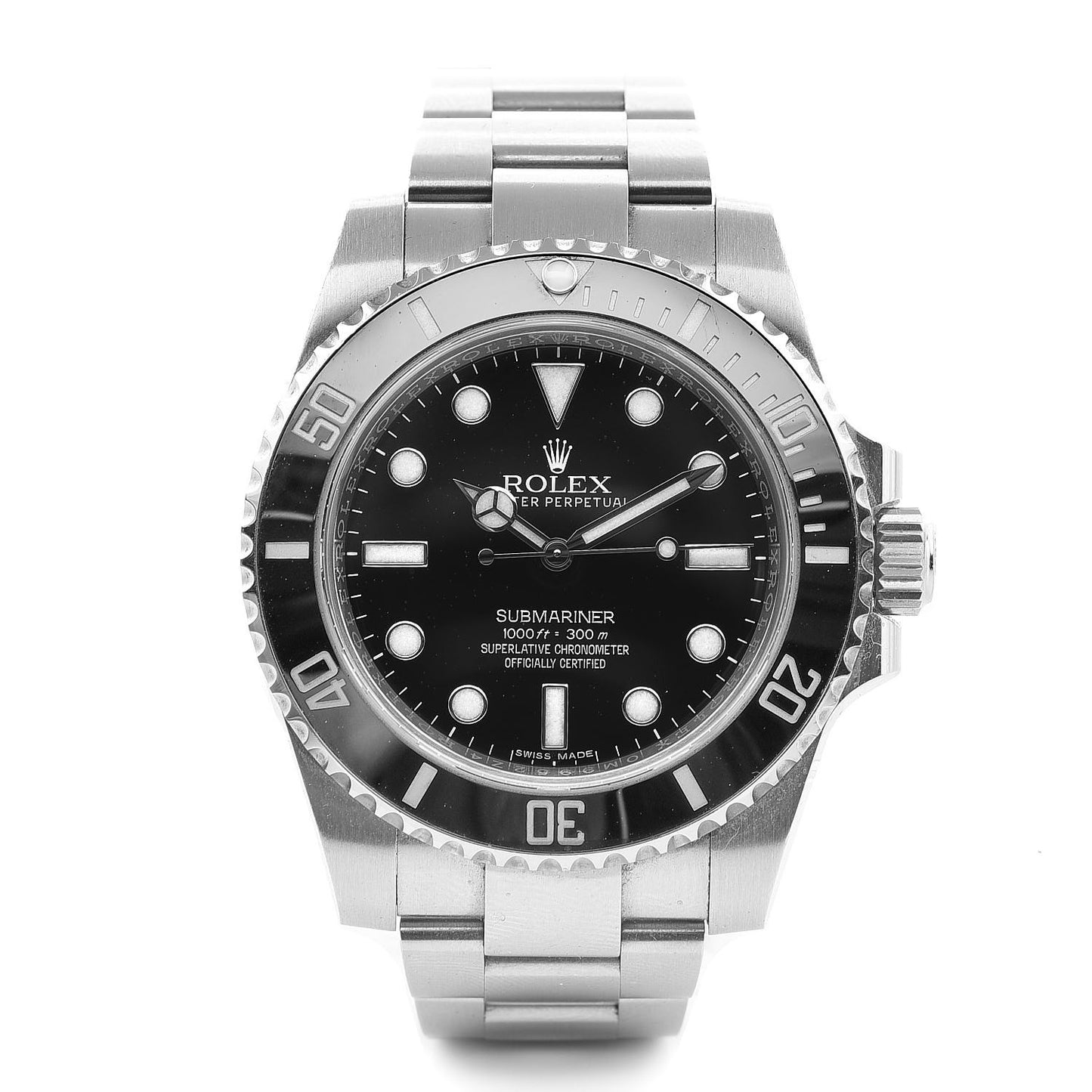 Stainless Steel 40mm Oyster Perpetual Submariner Date Watch Black 16610