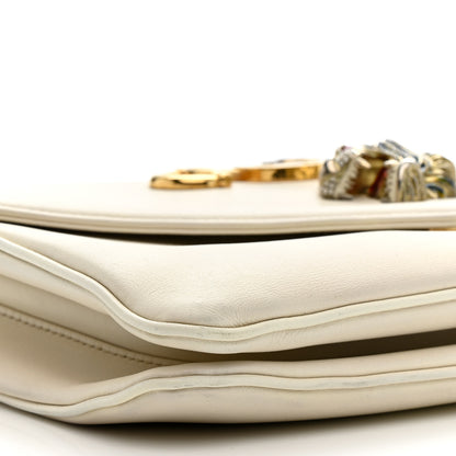 Gucci Vitello Palmellato Lux Crystal Medium Rajah Shoulder Bag Mystic White Multicolor 9 of 17
