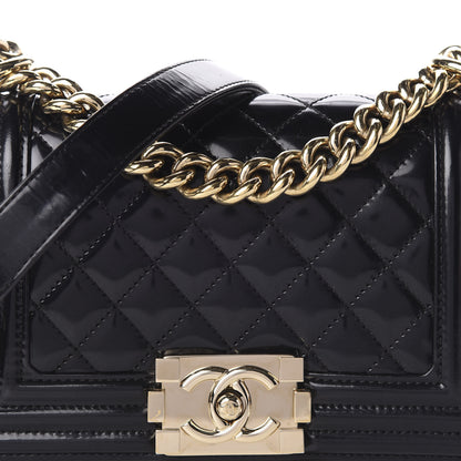 Chanel Iridescent Glazed Calfskin Quilted Small Boy Flap Black 12 of 13