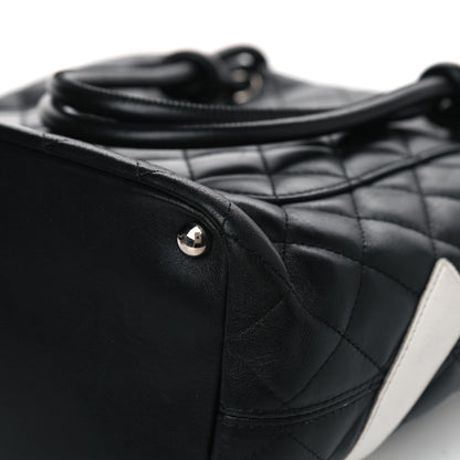 Chanel Calfskin Quilted Medium Cambon Tote Black White 8 of 8