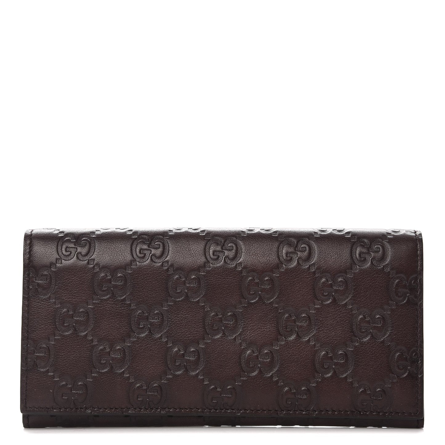 Guccissima Continental Wallet Dark Brown