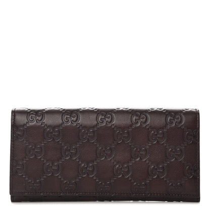 Gucci Guccissima Continental Wallet Dark Brown 1 of 8