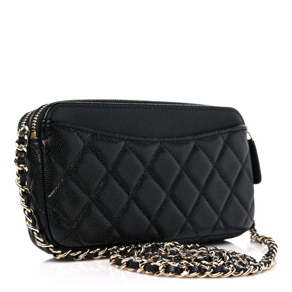 Chanel Caviar Quilted Small Clutch With Chain Black 3 of 13