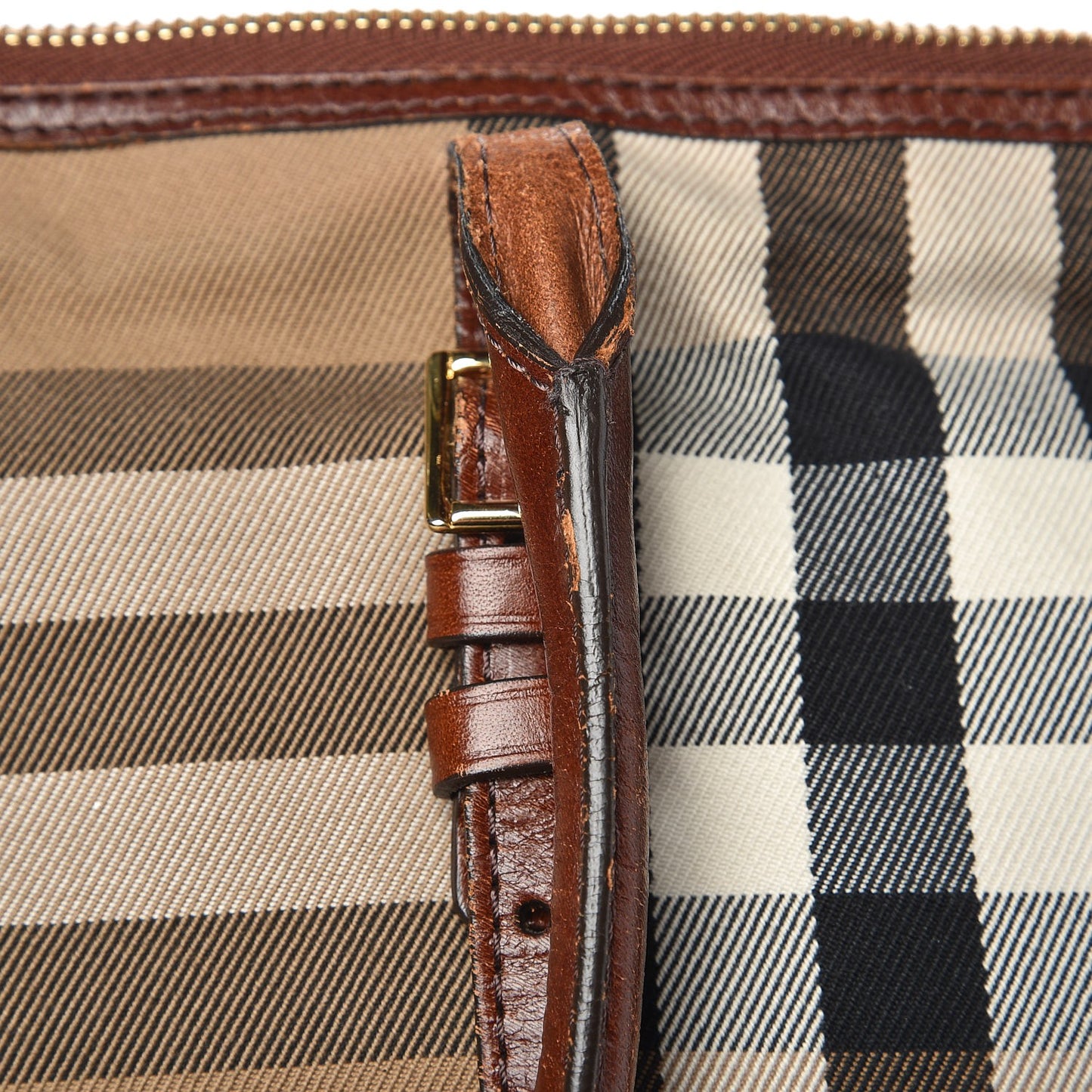 House Check Bridle Calfskin Small Salisbury Tote Tan