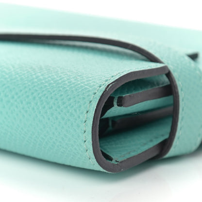 Hermes Epsom Kelly Longue Wallet Bleu Atoll 9 of 12