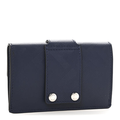 Fendi Calfskin FF Embossed Baguette Card Case Blueberry 3 of 10