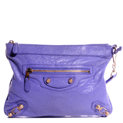 Balenciaga Agneau Giant 12 Rose Gold Hardware Handle Clutch Mauve 1 of 9