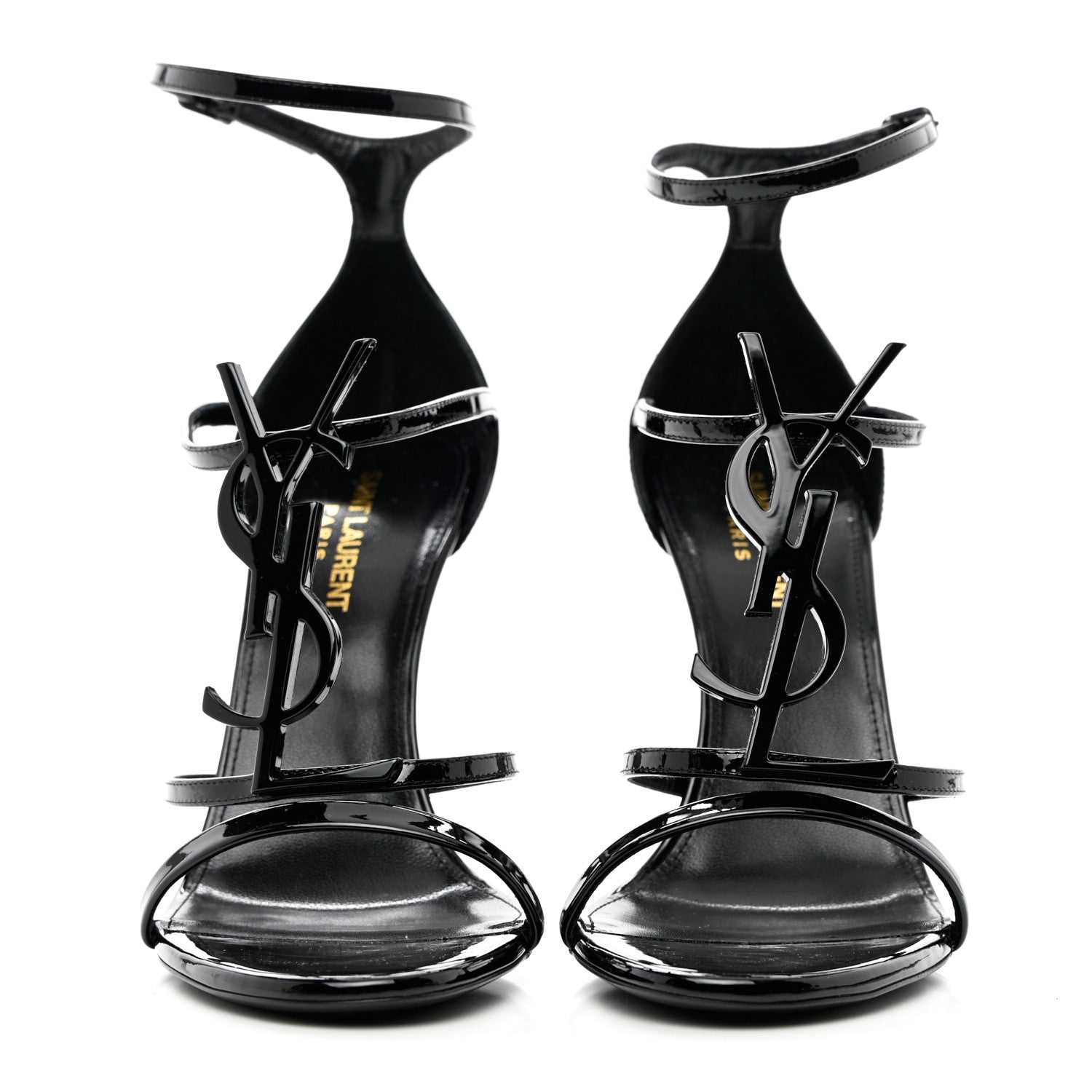 Saint Laurent Calfskin Cassandra 110 Sandals 39 Black 2 of 9