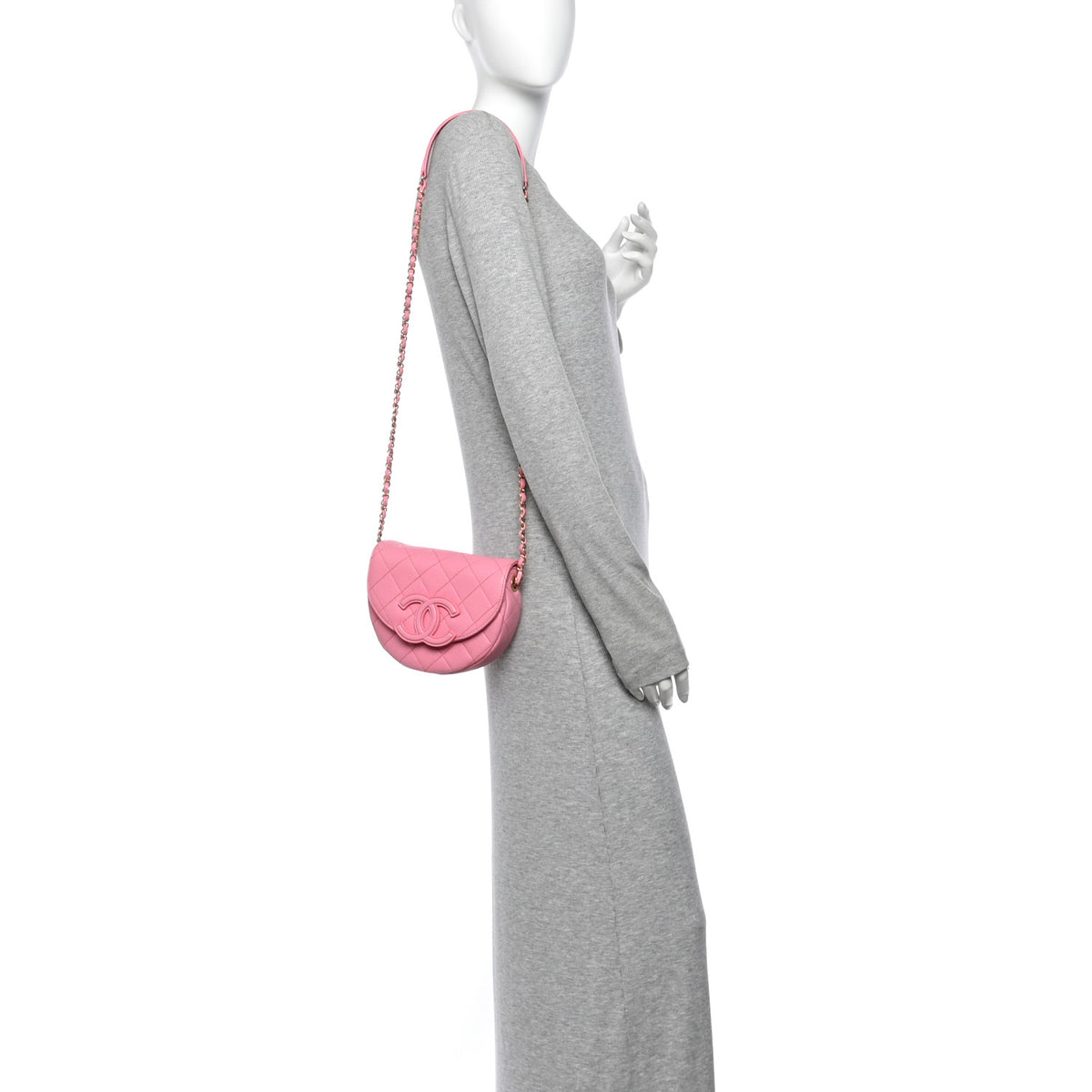 Chanel Caviar Quilted Mini Messenger Flap Light Pink 2 of 10