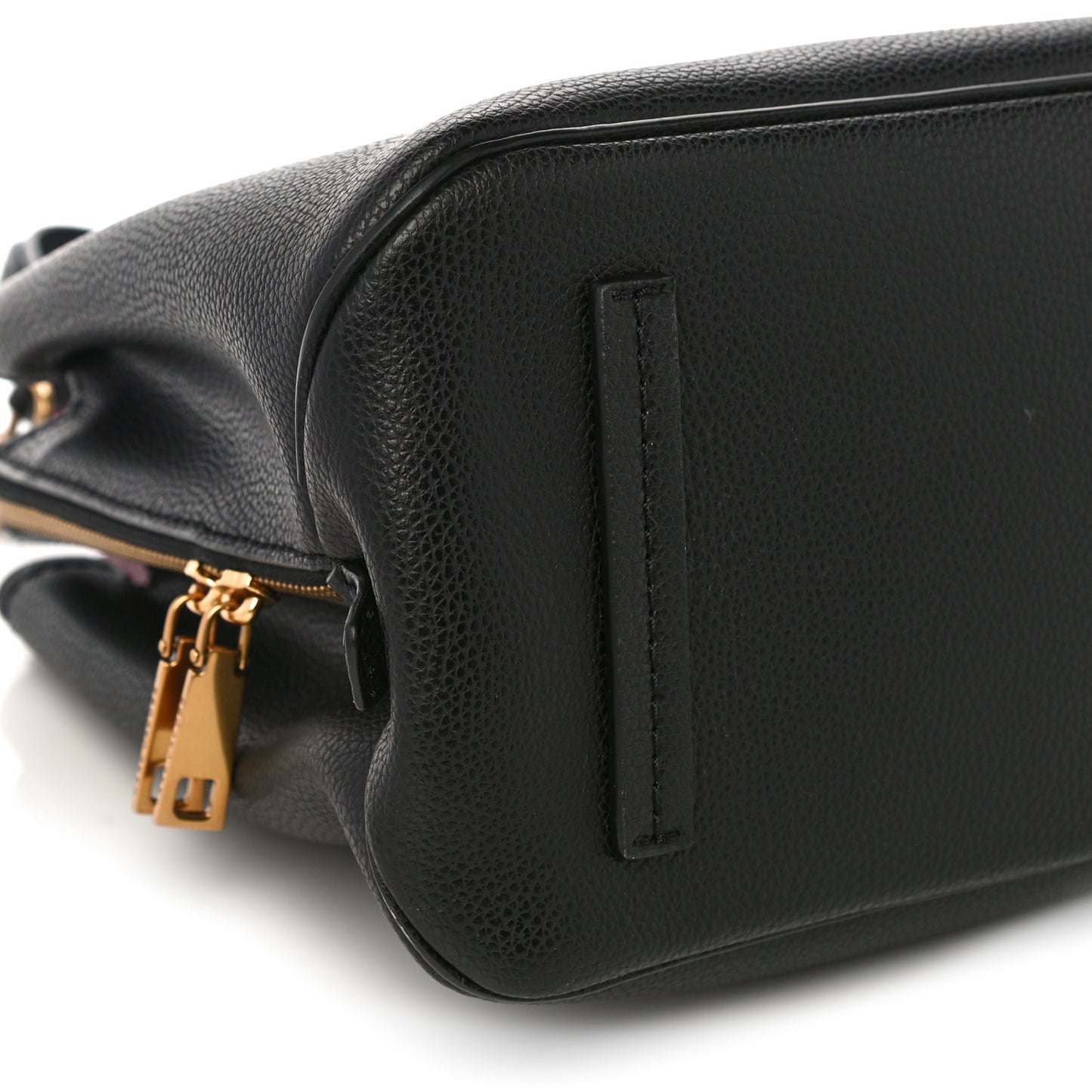 Pebbled Calfskin Editor Shopping Tote Black