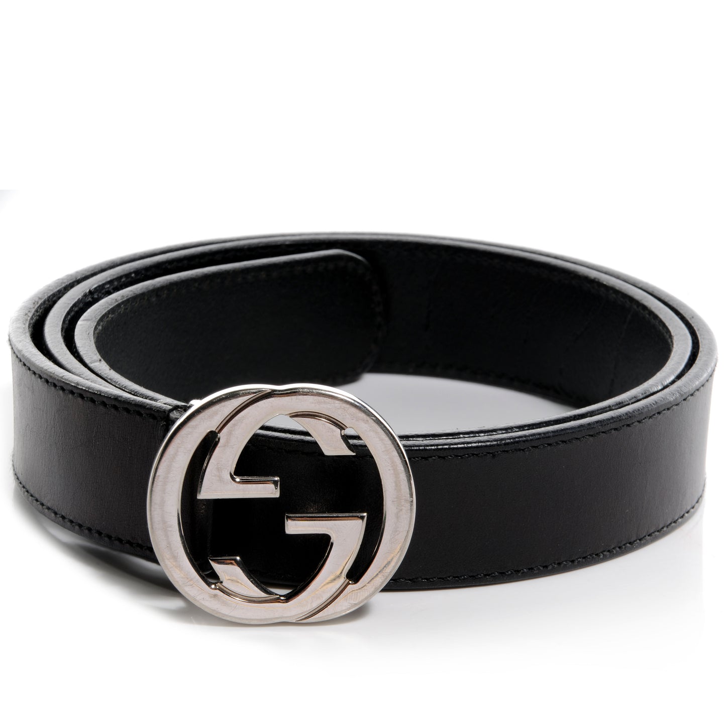Leather GG Belt 85 34 Black