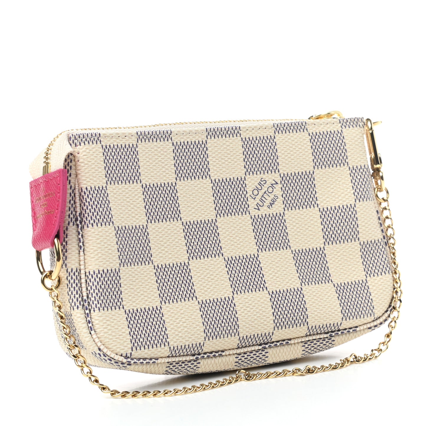 Damier Azur 2021 Christmas Animation Hollywood Mini Pochette Accessories Fuchsia