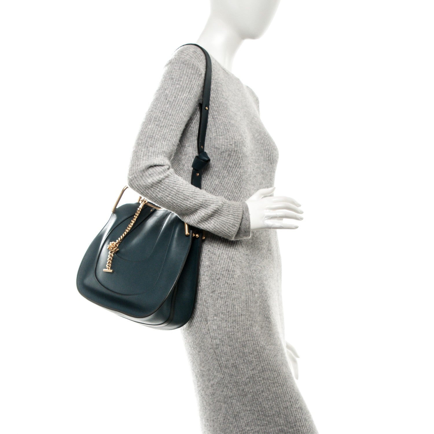 Chloe Calfskin Small Hayley Hobo Blue 2 of 11