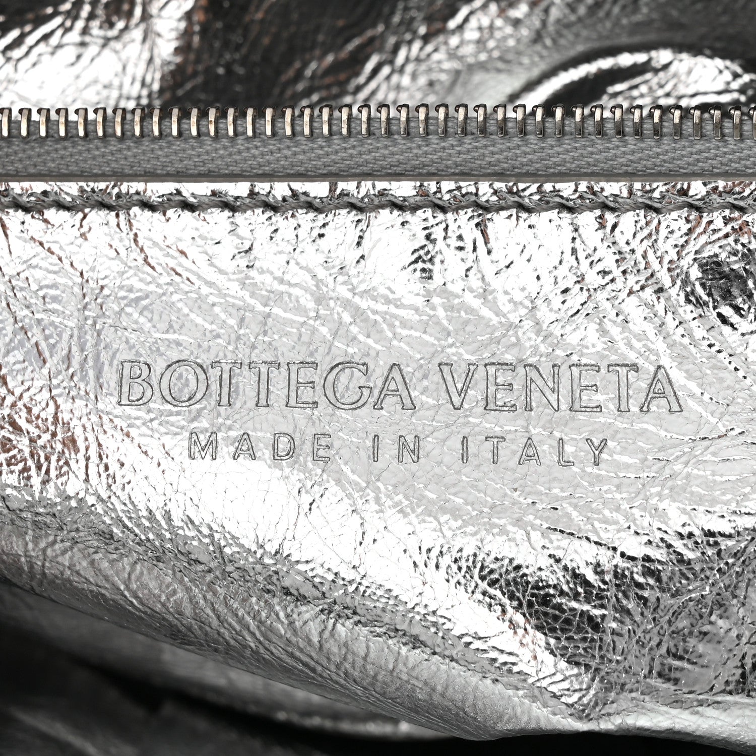 Bottega Veneta Metallic Lambskin Maxi Intrecciato Cassette Crossbody Bag Silver 6 of 10