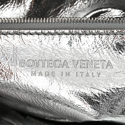 Bottega Veneta Metallic Lambskin Maxi Intrecciato Cassette Crossbody Bag Silver 6 of 10