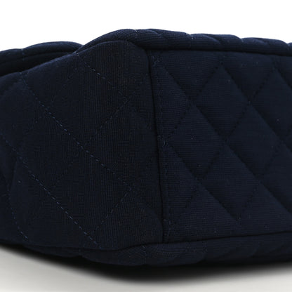 Chanel Jersey Quilted XL Jumbo Flap Navy 7 of 8