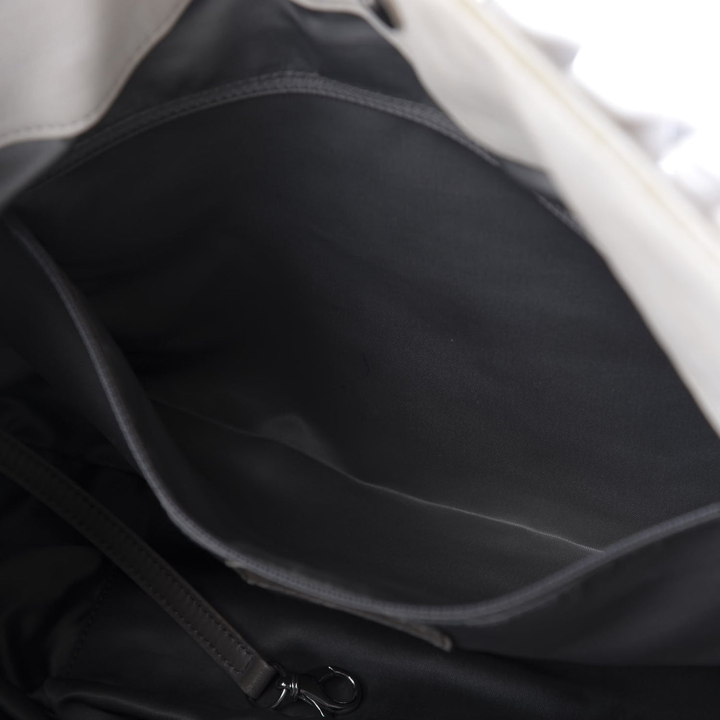 Calfskin Modern Chain Rhodoid Hobo White