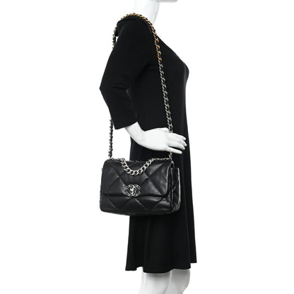 Chanel Goatskin Quilted Medium Chanel 19 Flap Black 2 of 10