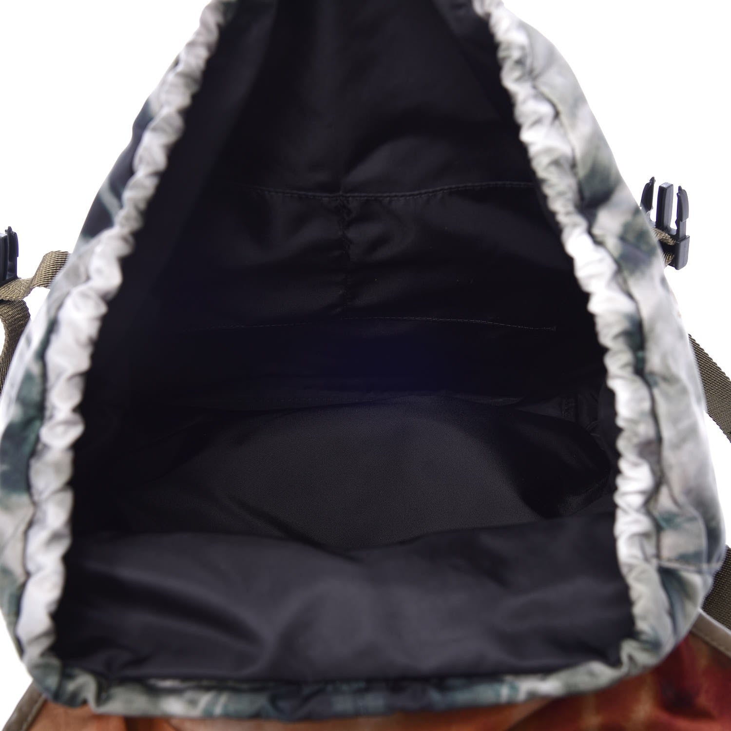 Valentino Garavani Nylon Tie Dye Flap Top Backpack Deep Army Green 5 of 8