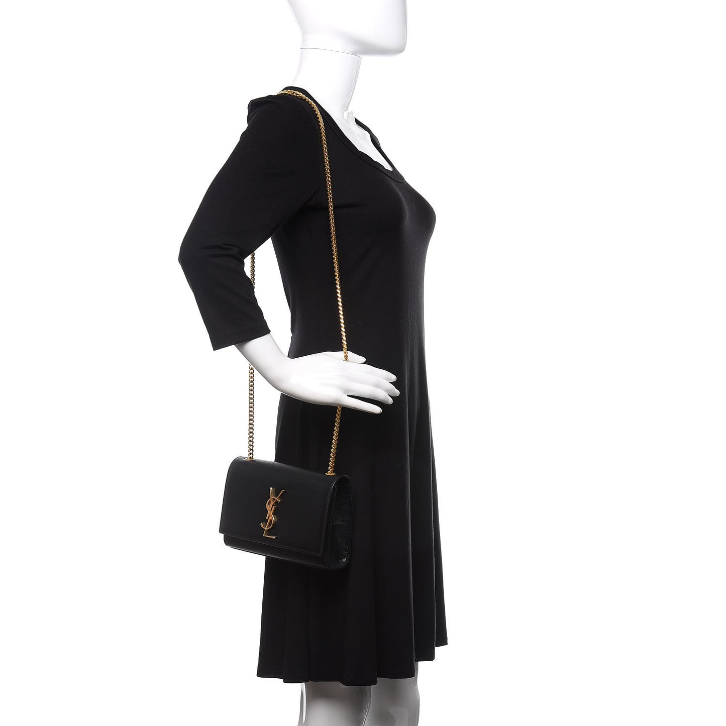 Grain De Poudre Small Monogram Kate Satchel Black