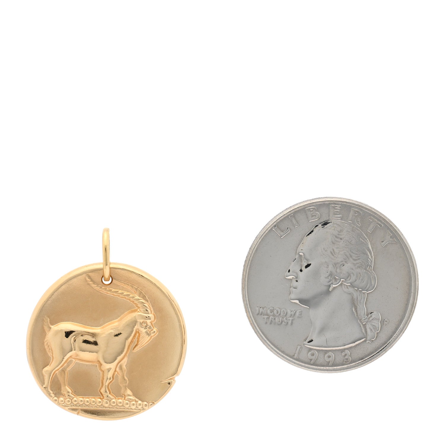 Van Cleef & Arpels 18K Yellow Gold Zodiac Capricorn Pendant 2 of 4