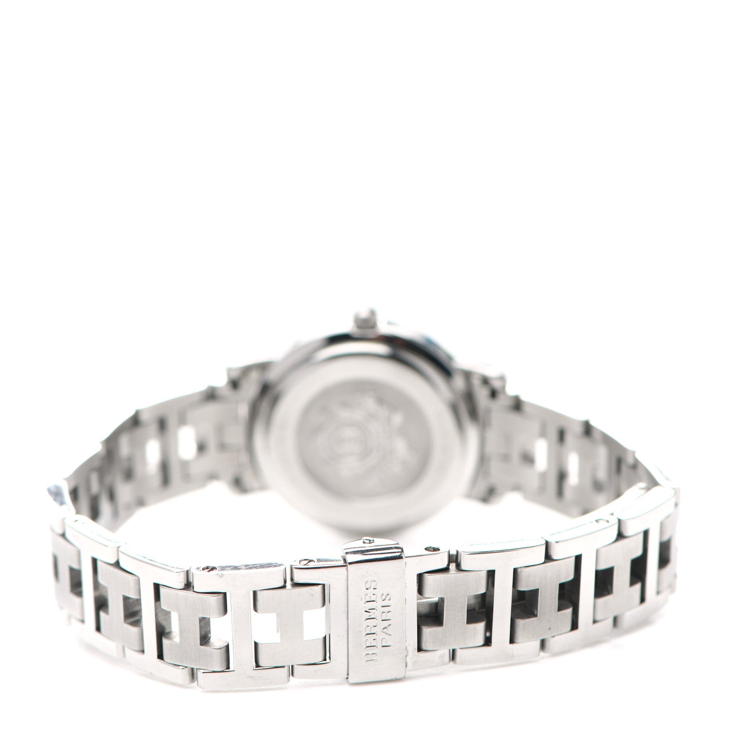Hermes Stainless Steel 24mm Clipper Quartz Watch Pink 5 of 7