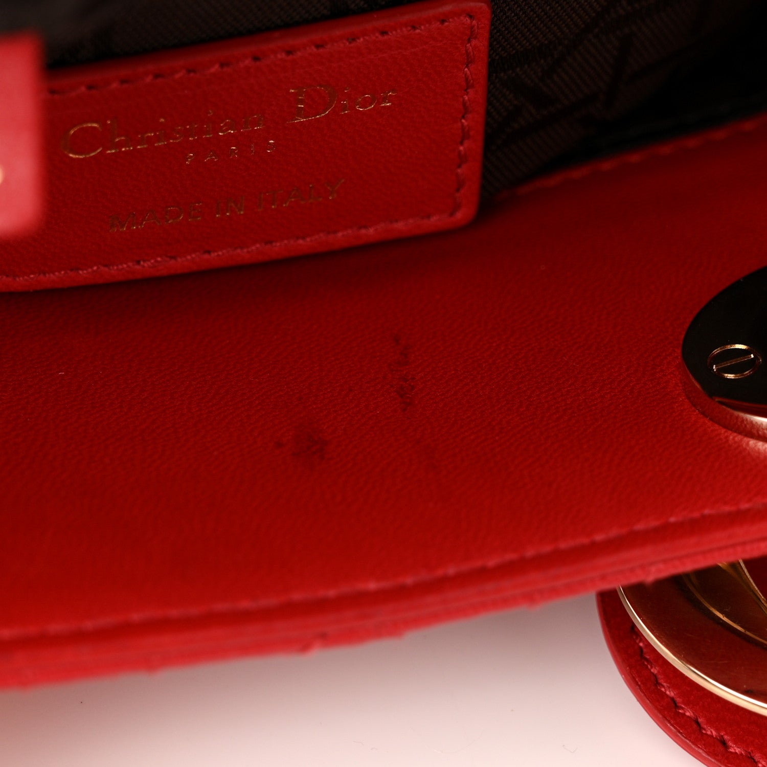 Christian Dior Lambskin Cannage Small Lucky Badges My Lady Dior Red 11 of 11