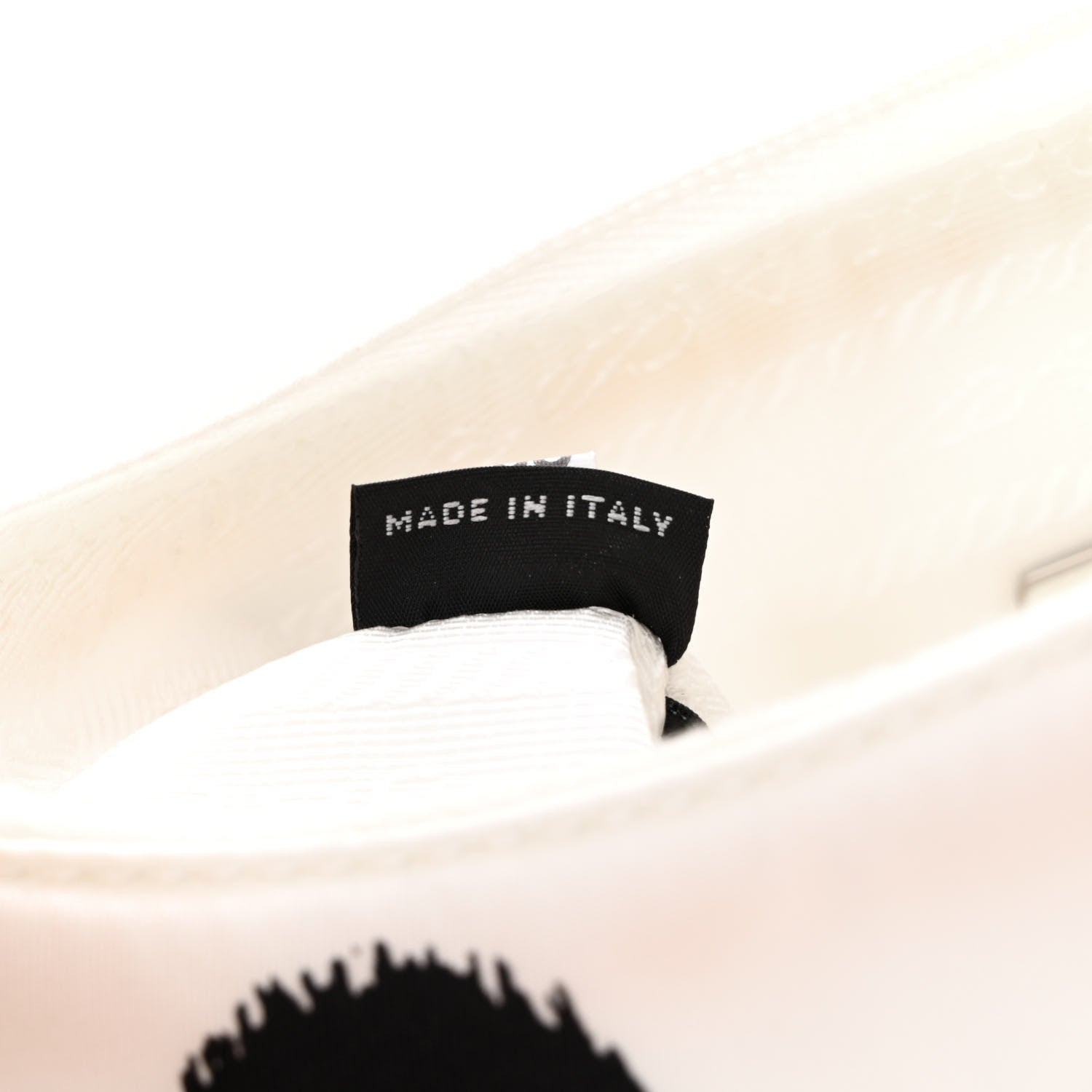 Prada Tessuto Nylon Polka-Dot Mini Re-Edition 2000 Bag White Black 7 of 13