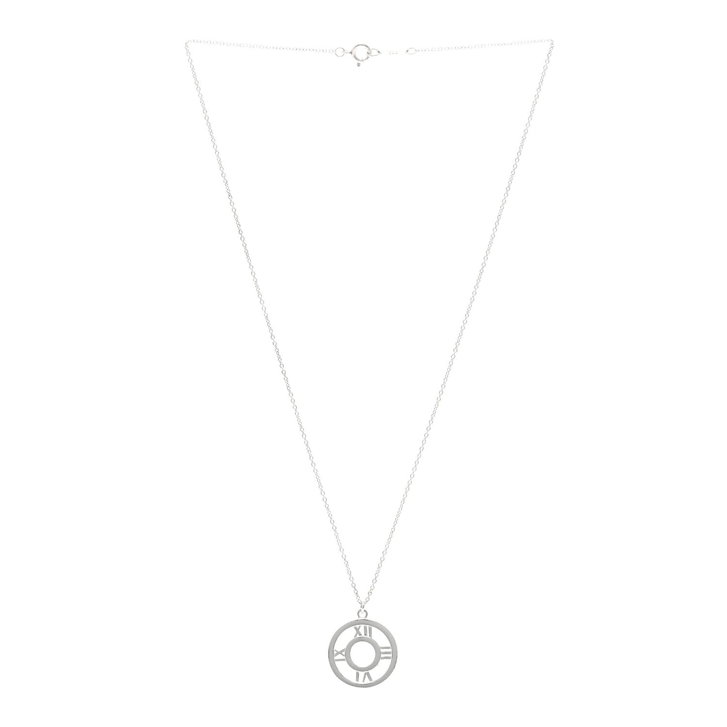 Sterling Silver Medium Atlas Open Pendant Necklace