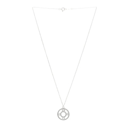 Tiffany Sterling Silver Medium Atlas Open Pendant Necklace 3 of 5