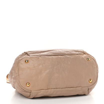 Prada Nappa Bow Tote Beige 4 of 12