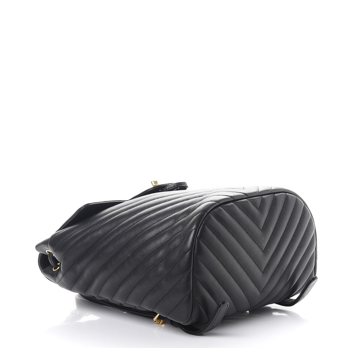 Calfskin Chevron Quilted Small Urban Spirit Backpack Black