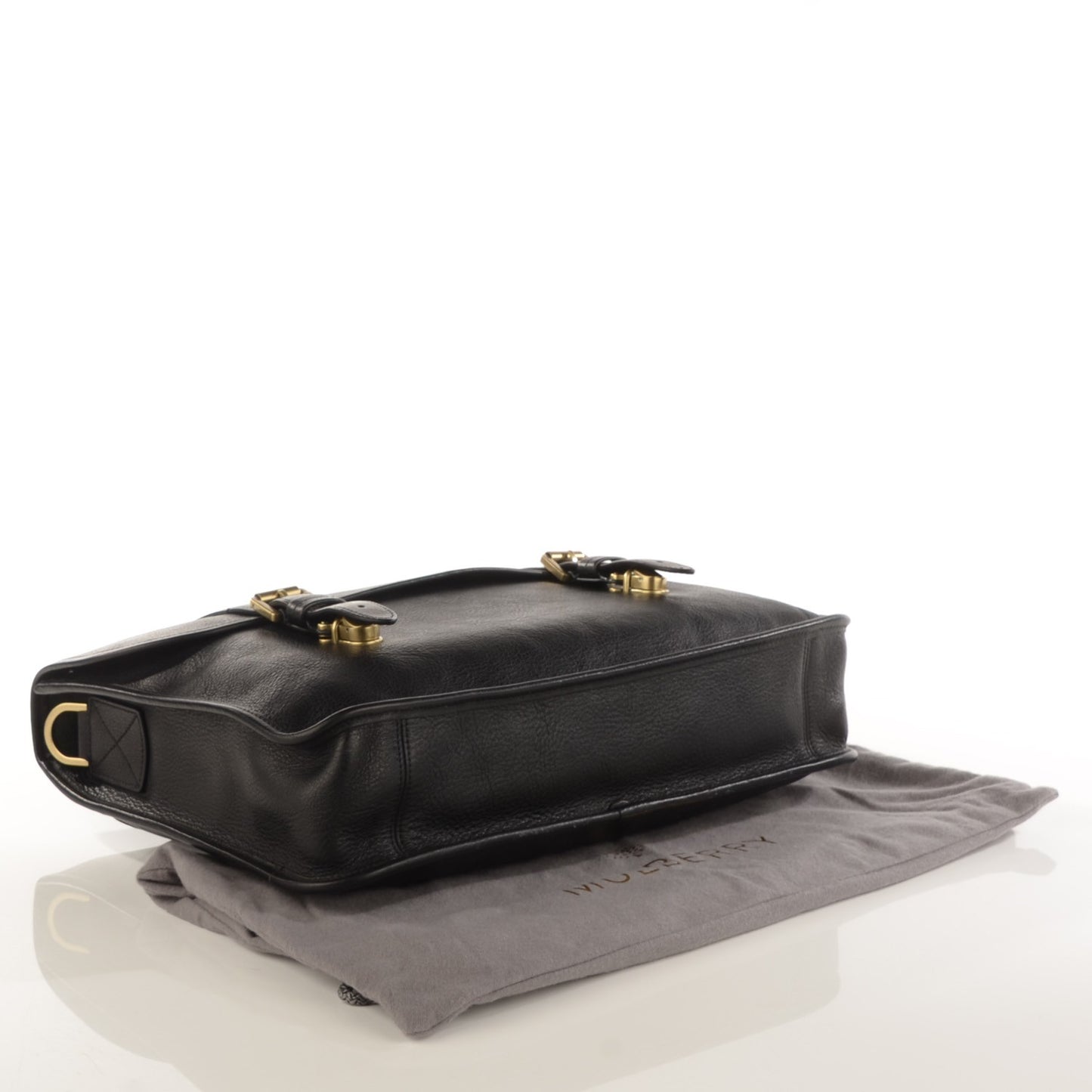 Natural Calfskin Elkington Briefcase Black