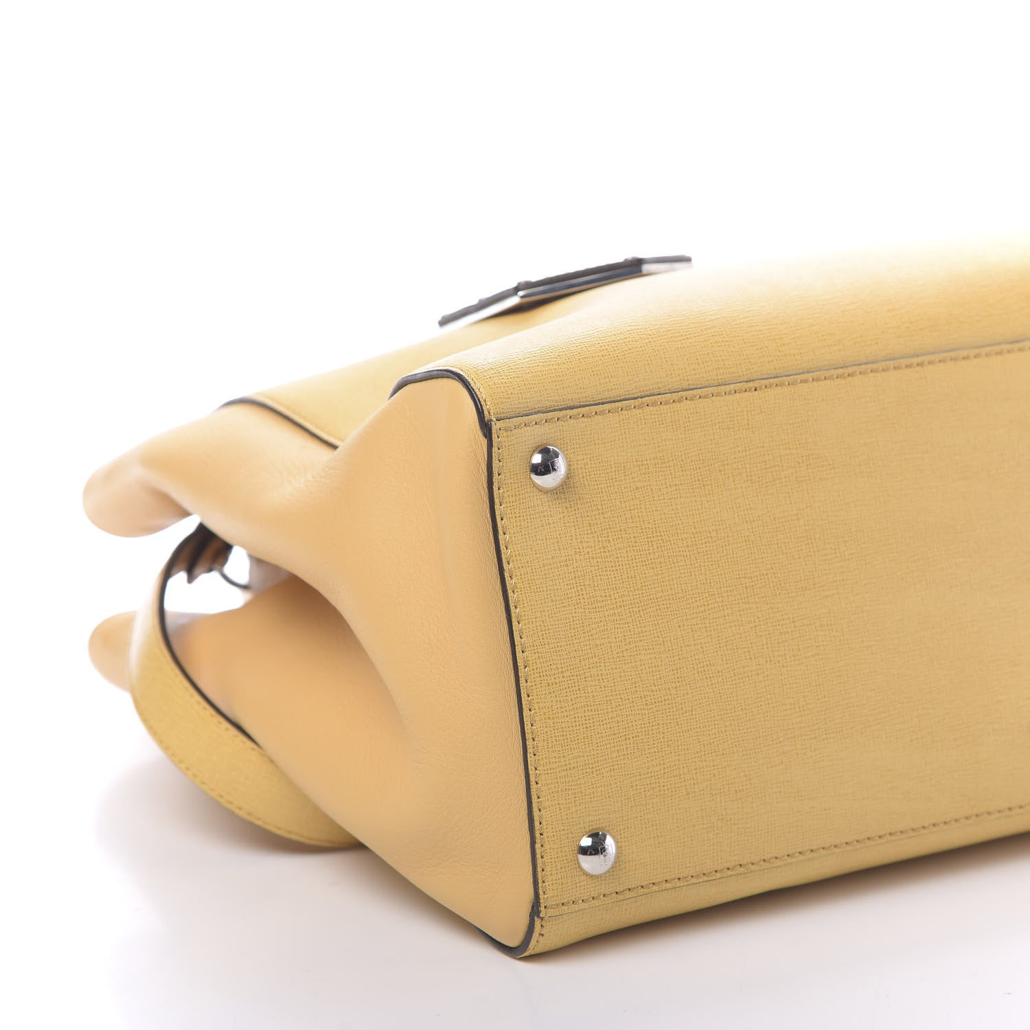 Fendi Vitello Elite Flamingo Regular 2Jours Tote Giallo Alchemy 12 of 13