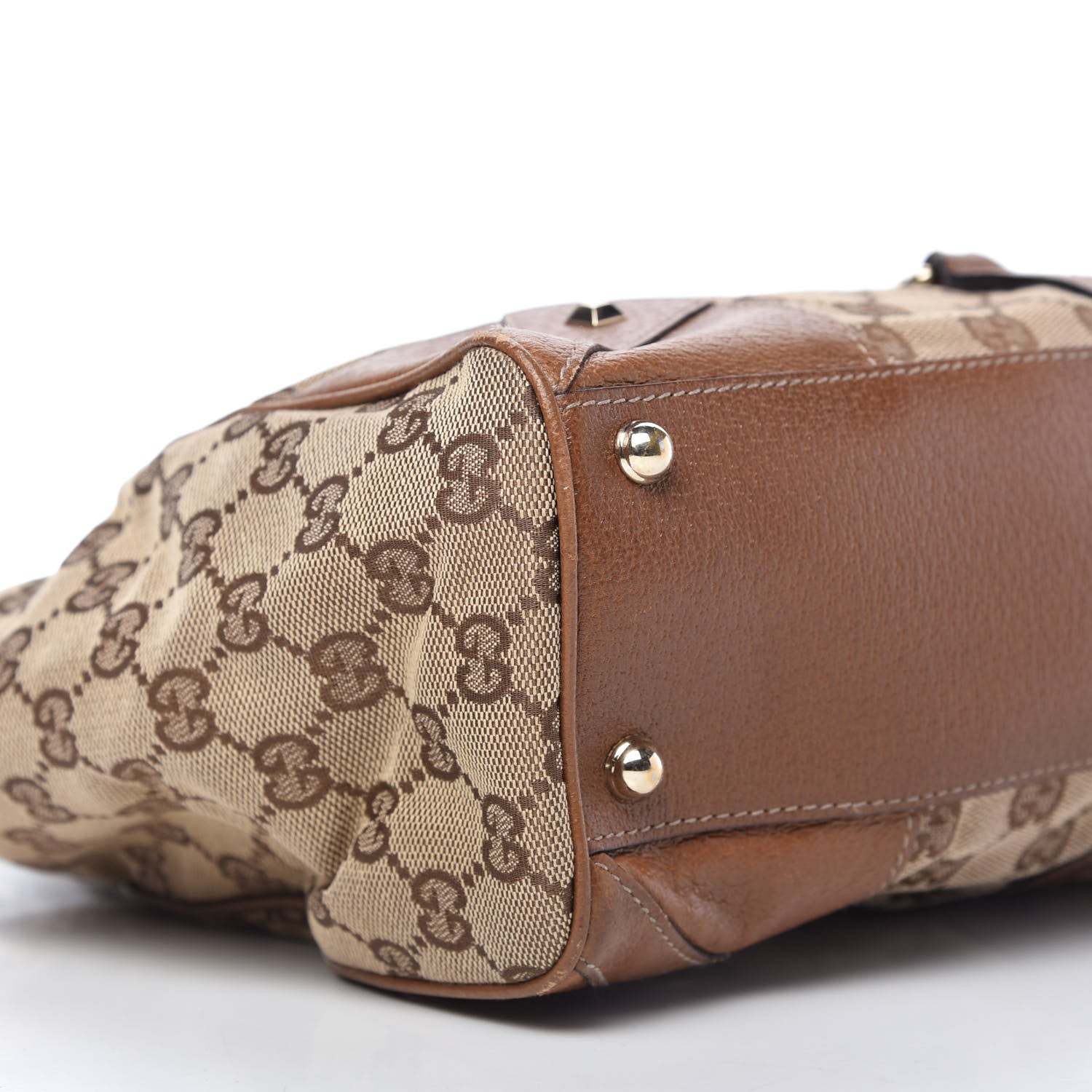 Gucci Monogram Calfskin Large Bardot Shoulder Bag Brown 6 of 10
