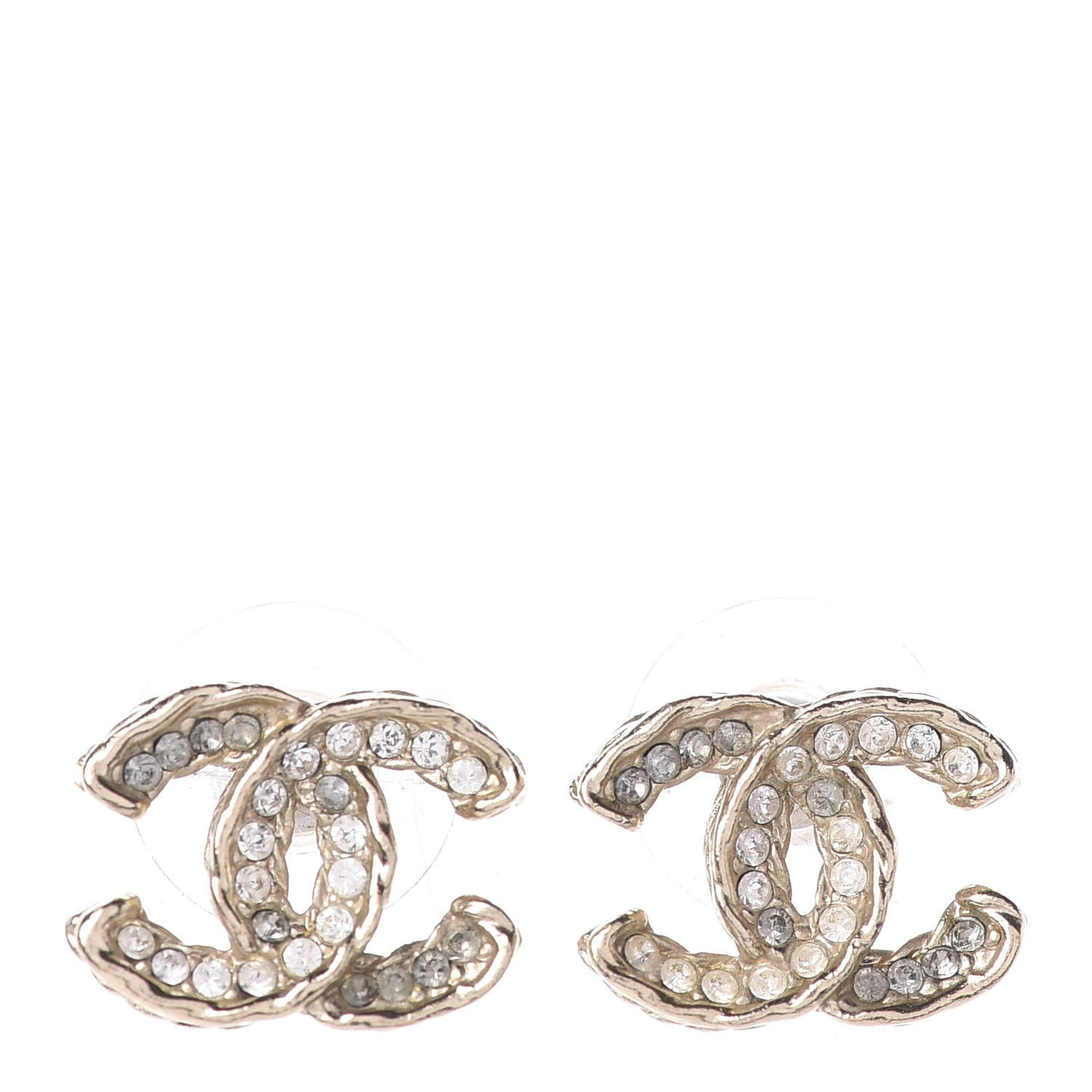 Crystal CC Earrings Gold Grey