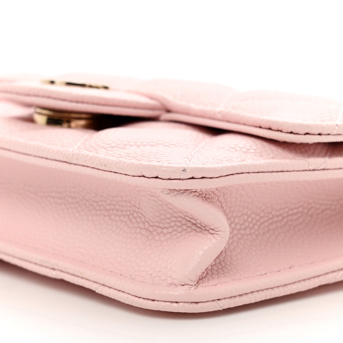 Caviar Quilted Mini Chain Bag Pink