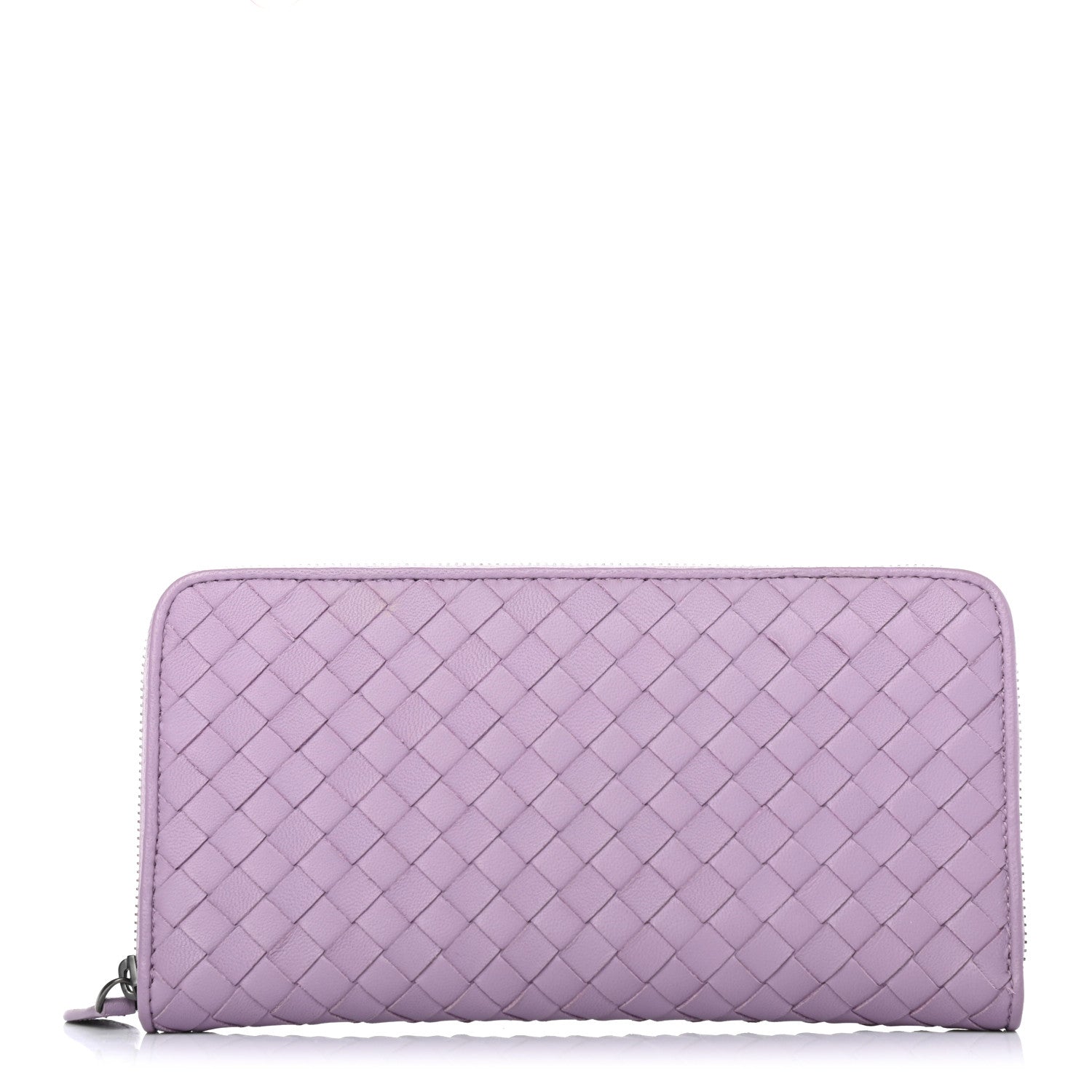 Bottega Veneta Nappa Intrecciato Zip Around Wallet Lilac 1 of 5