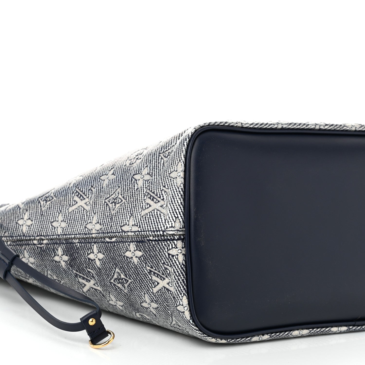 Louis Vuitton Monoglam Neverfull MM Blue 9 of 10