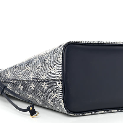 Louis Vuitton Monoglam Neverfull MM Blue 9 of 10