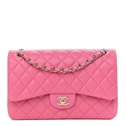 Chanel Caviar Quilted Jumbo Double Flap Pink 1 of 8