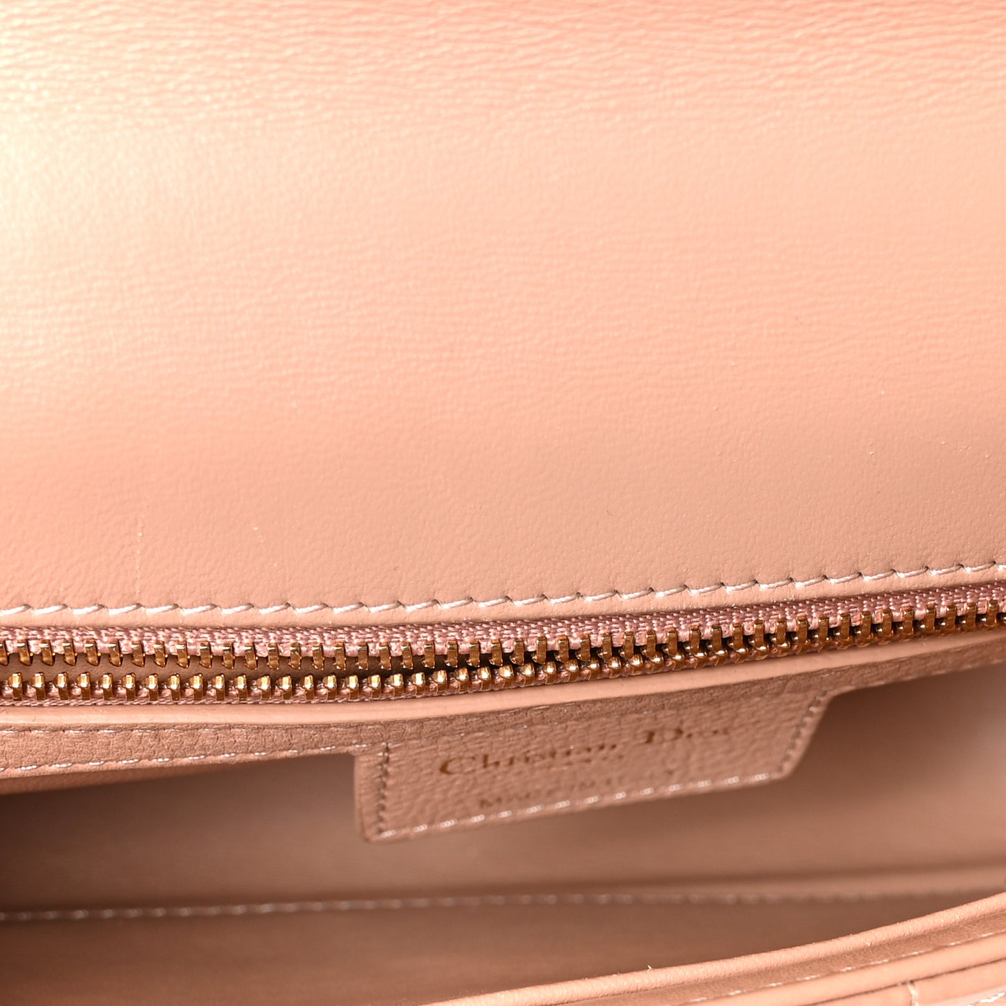 Calfskin Cannage Small Caro Bag Rose De Vents