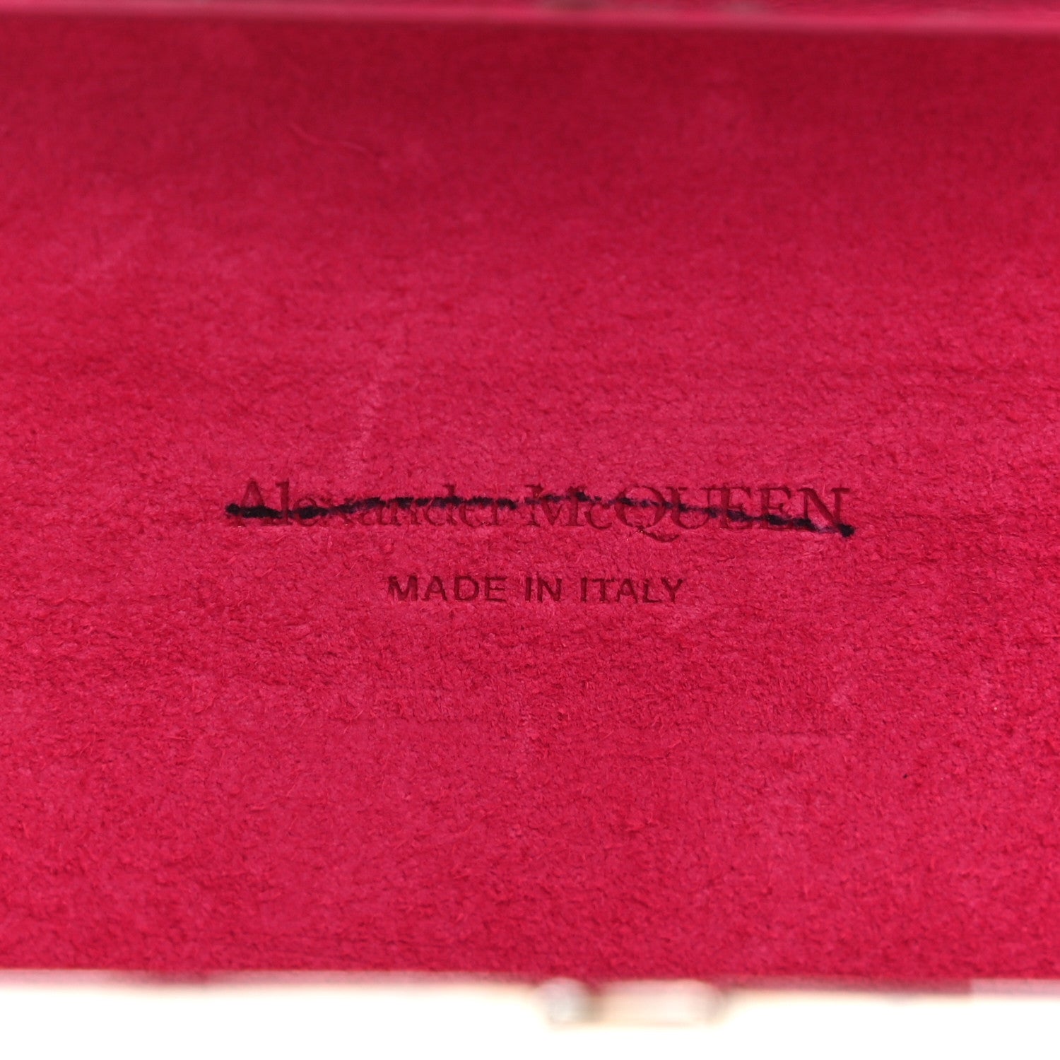 Alexander McQueen Satin Salamander Knuckle Box Clutch Fuchsia Red 6 of 9
