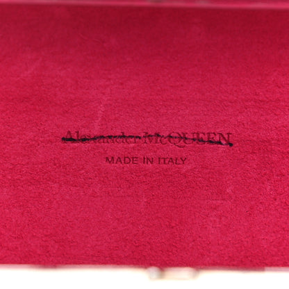 Alexander McQueen Satin Salamander Knuckle Box Clutch Fuchsia Red 6 of 9