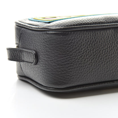 Versace Grained Calfskin 90's Logo Camera Bag Black 9 of 10