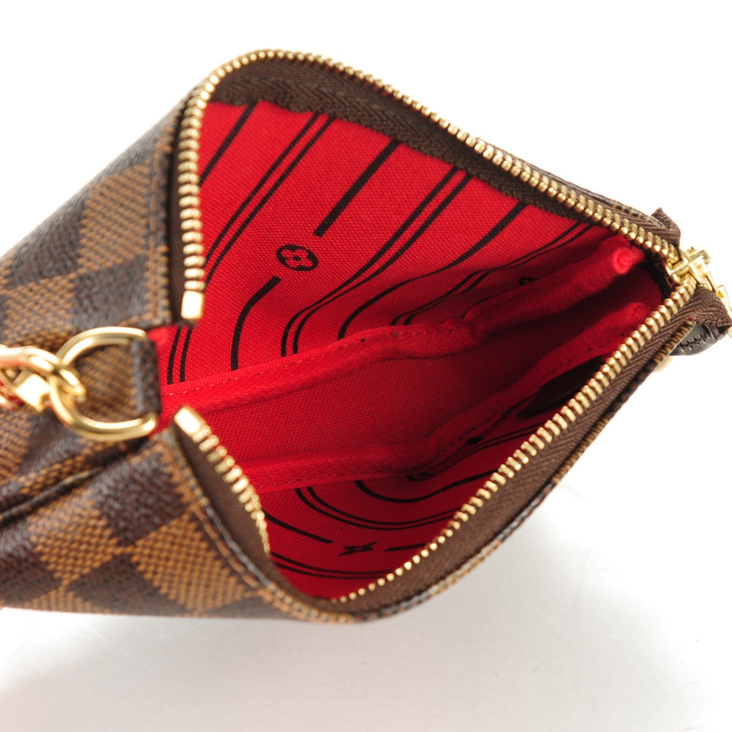 Louis Vuitton Damier Ebene Complice Trunks and Bags Mini Pochette Accessories Red 5 of 7